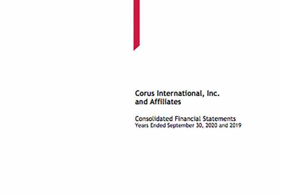 Corus International, Inc. and Affiliates Consolidated Financial Statements FY20
