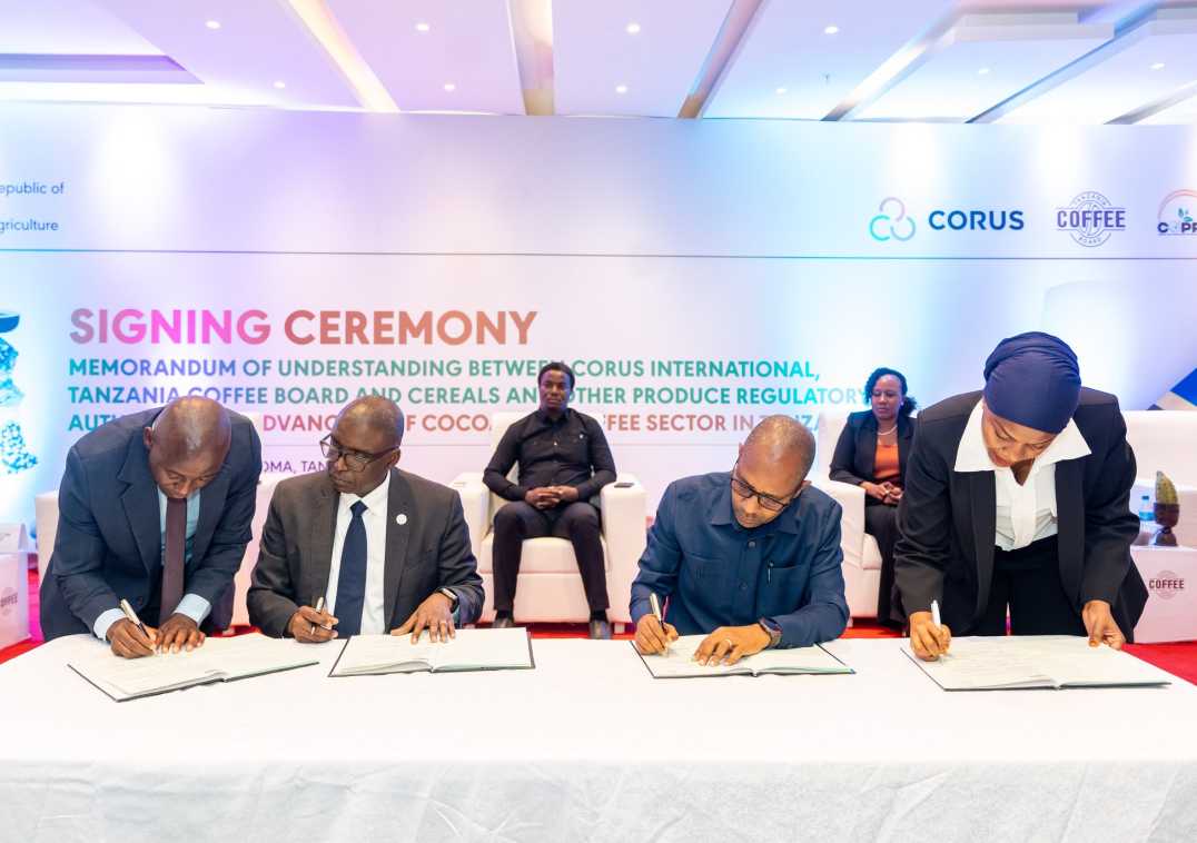 Corus International signs MOUs with Tanzanian Government to advance coffee and cocoa sectors