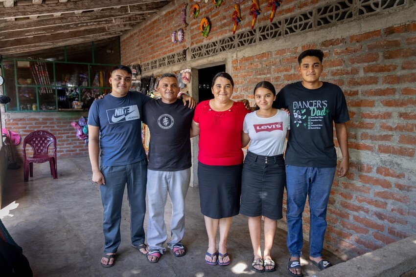 Marta and her family including her husband Edwin, son Oscar, son Kevin, and daughter Liliana.
