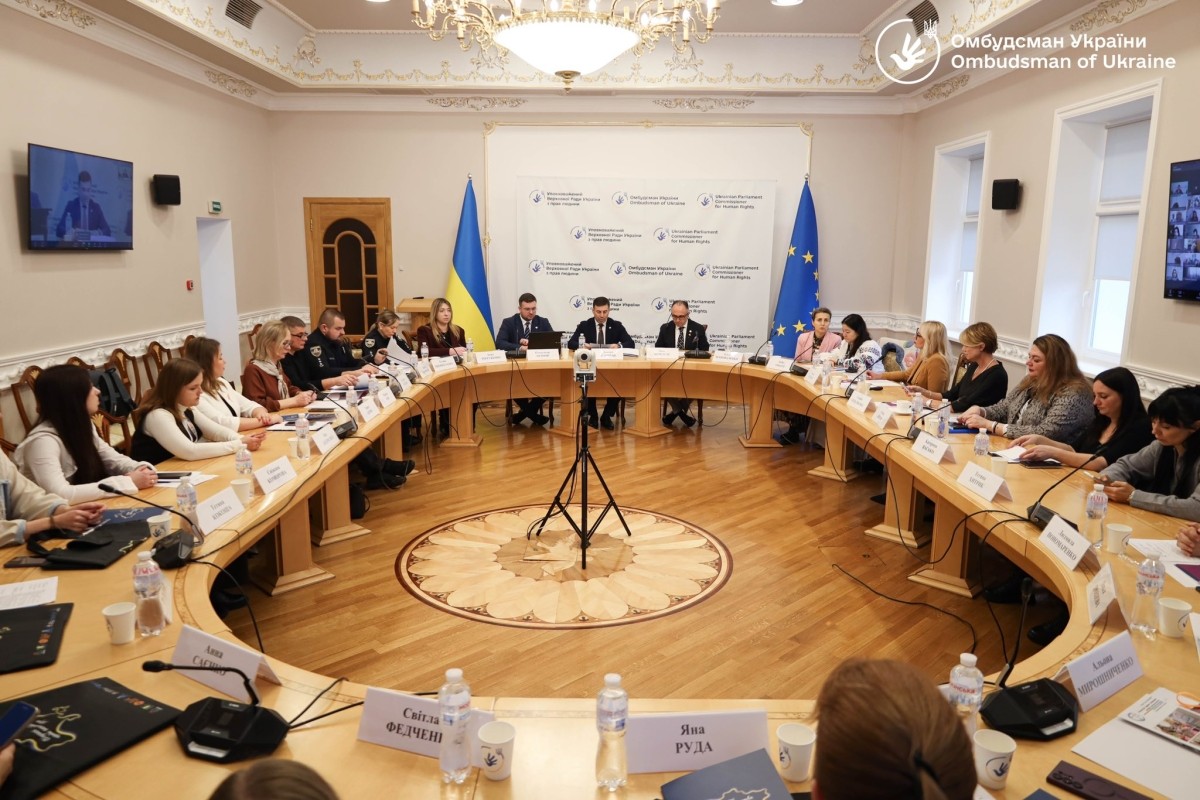 The national roundtable that centered on violence prevention and survivor-centered care at the Ombudsman’s Office in Kyiv.