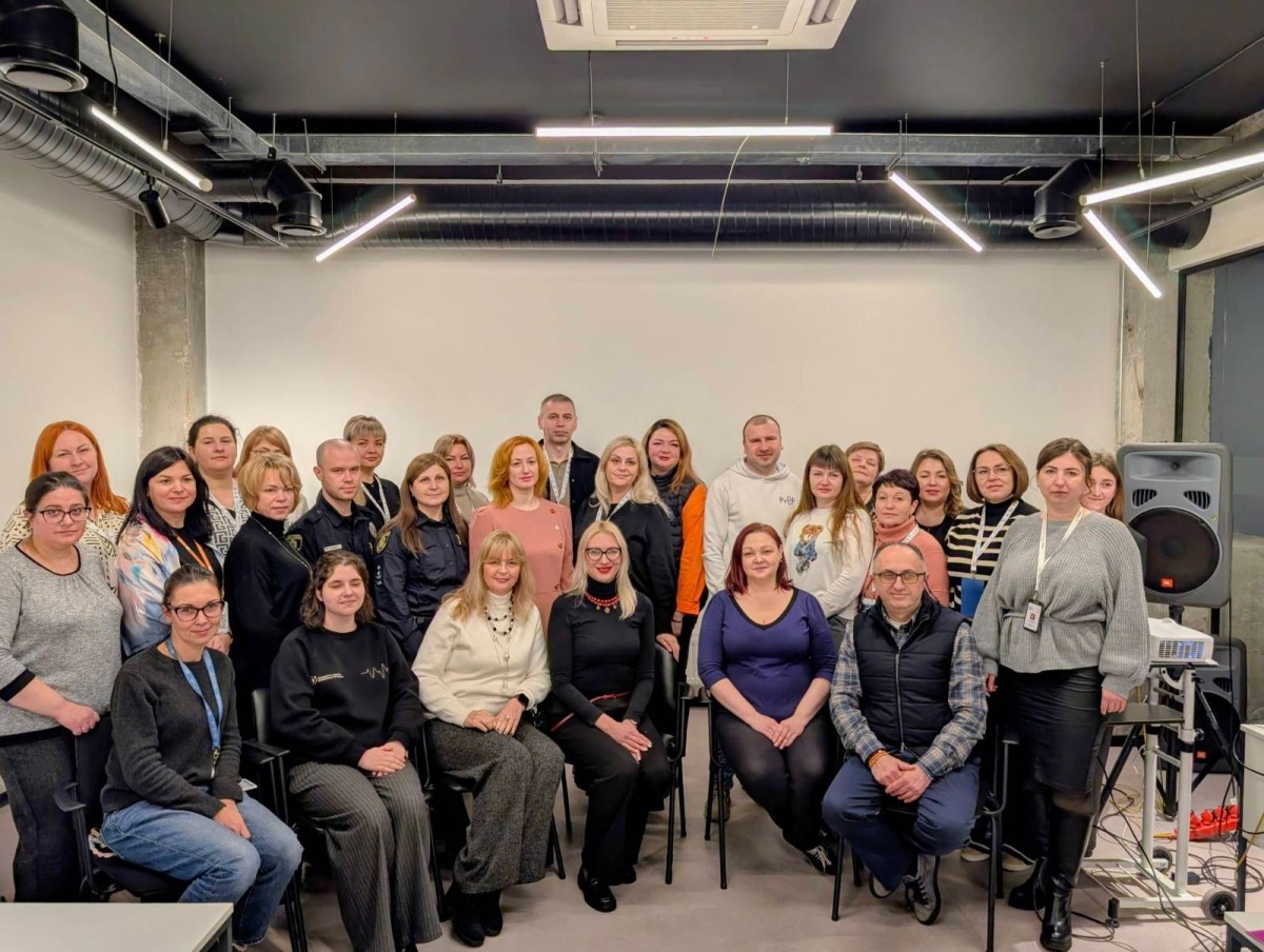 Participants in a roundtable discussion held in Kharkiv, Ukraine.