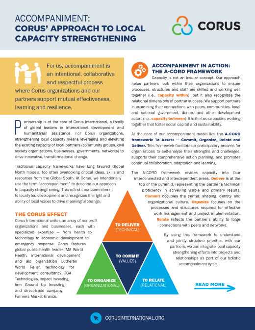 Accompaniment: Our approach to local capacity strengthening