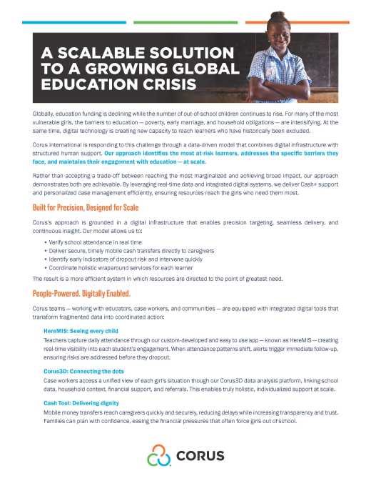 Iniciativa «Girls In Schools» (GISI): una solución adaptable a una crisis educativa mundial cada vez mayor