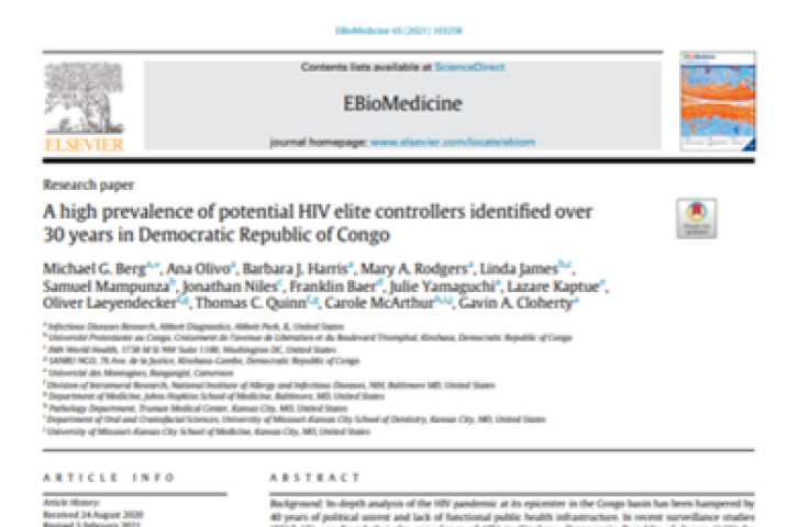 Une prévalence élevée de contrôleurs potentiels de l'élite du VIH identifiés sur une période de 30 ans en République démocratique du Congo