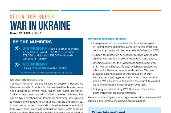 Rapport de situation n° 3 : La guerre en Ukraine