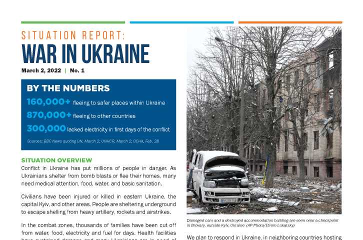 Rapport de situation n° 1 : La guerre en Ukraine