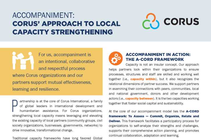 Accompaniment: Our approach to local capacity strengthening