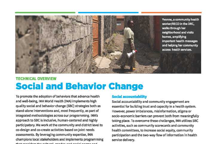 Social and Behavior Change