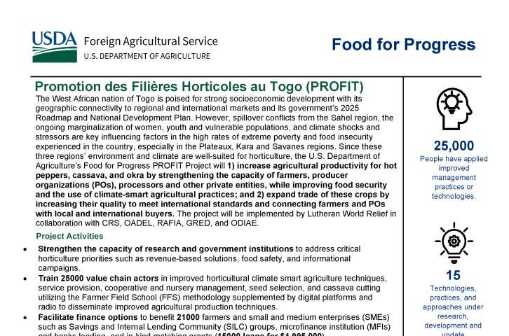 PROFIT Project Overview and Fact Sheet