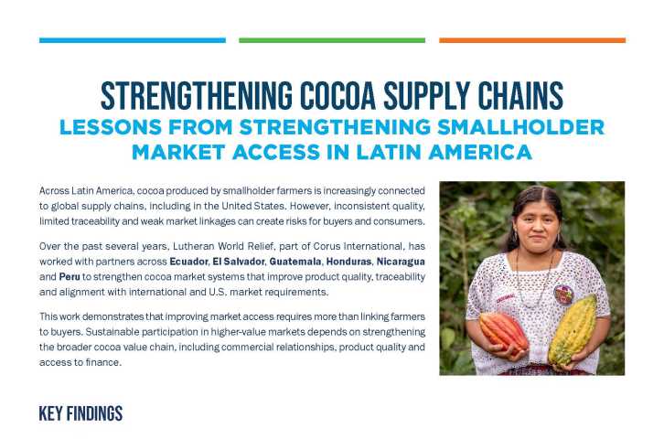 Fortalecimiento de las cadenas de suministro del cacao: lecciones aprendidas del fortalecimiento del acceso al mercado de los pequeños agricultores en América Latina