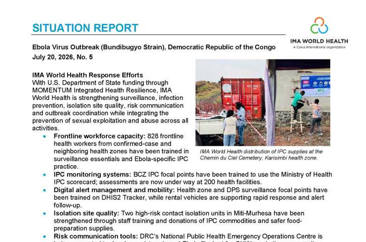 Rapport de situation n° 5 : Épidémie d'Ebola dans l'est de la République démocratique du Congo